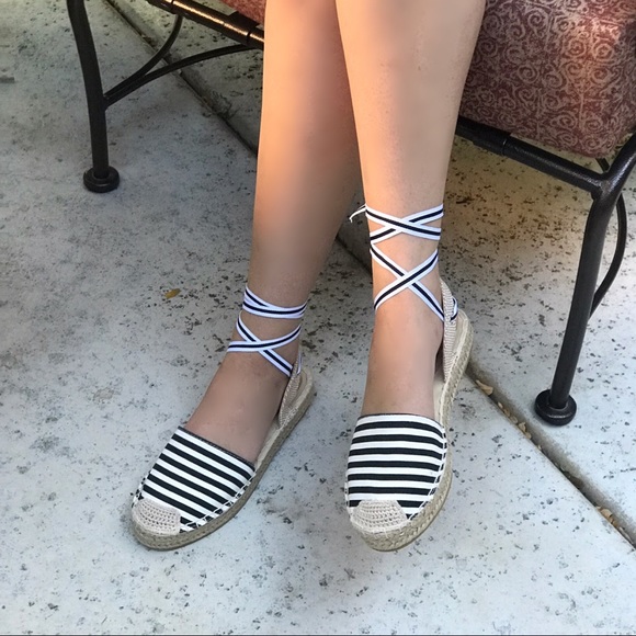 CLEARANCE-FIRM‼️Beach Babe Lace up Espadrilles - Picture 3 of 8